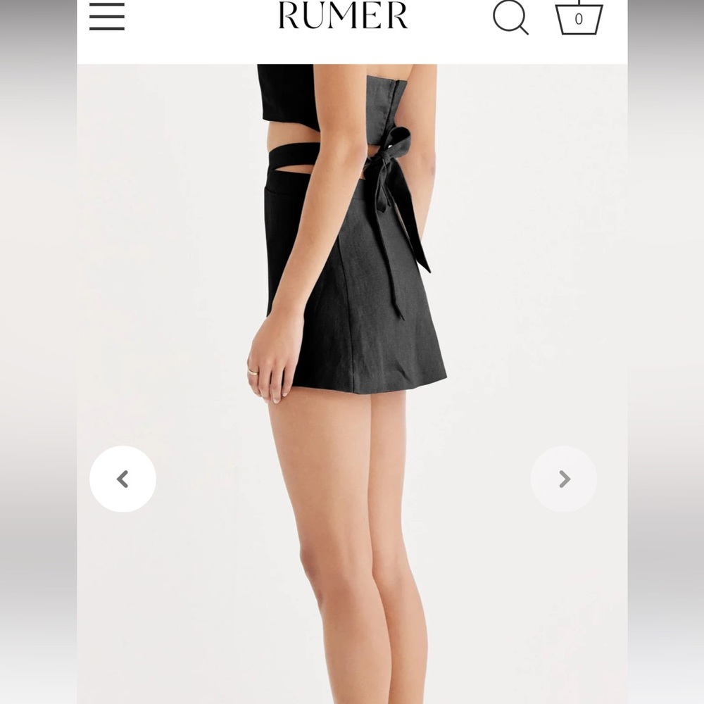 Rumer Avalon wrap skirt black size small
